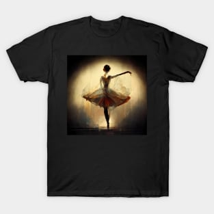 Wispy ballerina in the spotlight ready to dance. T-Shirt